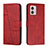 Funda de Cuero Cartera con Soporte Carcasa Y01X para Motorola Moto G53j 5G Rojo