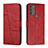 Funda de Cuero Cartera con Soporte Carcasa Y01X para Motorola Moto G71 5G Rojo