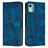 Funda de Cuero Cartera con Soporte Carcasa Y01X para Nokia C12 Azul