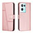 Funda de Cuero Cartera con Soporte Carcasa Y01X para Oppo Reno8 Pro 5G Oro Rosa