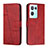 Funda de Cuero Cartera con Soporte Carcasa Y01X para Oppo Reno8 Pro 5G Rojo