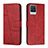 Funda de Cuero Cartera con Soporte Carcasa Y01X para Realme 8 Pro Rojo