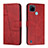 Funda de Cuero Cartera con Soporte Carcasa Y01X para Realme C21Y Rojo