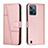 Funda de Cuero Cartera con Soporte Carcasa Y01X para Realme C31 Oro Rosa