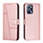 Funda de Cuero Cartera con Soporte Carcasa Y01X para Realme C35 Oro Rosa