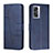 Funda de Cuero Cartera con Soporte Carcasa Y01X para Realme V23 5G Azul