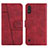 Funda de Cuero Cartera con Soporte Carcasa Y01X para Samsung Galaxy A01 SM-A015 Rojo