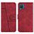 Funda de Cuero Cartera con Soporte Carcasa Y01X para Samsung Galaxy A12 Nacho Rojo