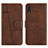 Funda de Cuero Cartera con Soporte Carcasa Y01X para Samsung Galaxy A30S Marron