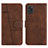 Funda de Cuero Cartera con Soporte Carcasa Y01X para Samsung Galaxy A31 Marron