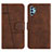 Funda de Cuero Cartera con Soporte Carcasa Y01X para Samsung Galaxy A32 4G Marron