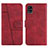Funda de Cuero Cartera con Soporte Carcasa Y01X para Samsung Galaxy A51 4G Rojo