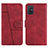 Funda de Cuero Cartera con Soporte Carcasa Y01X para Samsung Galaxy A71 4G A715 Rojo