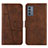 Funda de Cuero Cartera con Soporte Carcasa Y01X para Samsung Galaxy F34 5G Marron