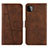 Funda de Cuero Cartera con Soporte Carcasa Y01X para Samsung Galaxy F42 5G Marron