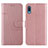 Funda de Cuero Cartera con Soporte Carcasa Y01X para Samsung Galaxy M02 Oro Rosa