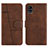 Funda de Cuero Cartera con Soporte Carcasa Y01X para Samsung Galaxy M40S Marron