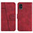 Funda de Cuero Cartera con Soporte Carcasa Y01X para Samsung Galaxy M40S Rojo