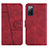 Funda de Cuero Cartera con Soporte Carcasa Y01X para Samsung Galaxy S20 FE 4G Rojo