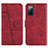 Funda de Cuero Cartera con Soporte Carcasa Y01X para Samsung Galaxy S20 FE 5G Rojo