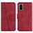 Funda de Cuero Cartera con Soporte Carcasa Y01X para Samsung Galaxy S20 Plus 5G Rojo