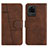 Funda de Cuero Cartera con Soporte Carcasa Y01X para Samsung Galaxy S20 Ultra 5G Marron