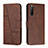 Funda de Cuero Cartera con Soporte Carcasa Y01X para Sony Xperia 10 IV SO-52C Marron