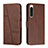 Funda de Cuero Cartera con Soporte Carcasa Y01X para Sony Xperia 5 IV Marron