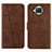 Funda de Cuero Cartera con Soporte Carcasa Y01X para Xiaomi Mi 10T Lite 5G Marron