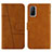 Funda de Cuero Cartera con Soporte Carcasa Y01X para Xiaomi Mi 10T Pro 5G Marron Claro