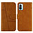 Funda de Cuero Cartera con Soporte Carcasa Y01X para Xiaomi Mi 11X 5G Marron Claro