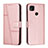 Funda de Cuero Cartera con Soporte Carcasa Y01X para Xiaomi Redmi 9 Activ Oro Rosa