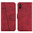 Funda de Cuero Cartera con Soporte Carcasa Y01X para Xiaomi Redmi 9AT Rojo