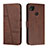 Funda de Cuero Cartera con Soporte Carcasa Y01X para Xiaomi Redmi 9C NFC Marron