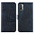 Funda de Cuero Cartera con Soporte Carcasa Y01X para Xiaomi Redmi Note 9 4G Azul