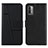 Funda de Cuero Cartera con Soporte Carcasa Y01X para Xiaomi Redmi Note 9 4G Negro