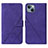 Funda de Cuero Cartera con Soporte Carcasa Y02B para Apple iPhone 14 Plus Morado