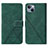 Funda de Cuero Cartera con Soporte Carcasa Y02B para Apple iPhone 14 Verde