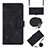 Funda de Cuero Cartera con Soporte Carcasa Y02B para Google Pixel 6 5G Negro