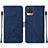 Funda de Cuero Cartera con Soporte Carcasa Y02B para Realme 8 4G Azul