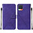 Funda de Cuero Cartera con Soporte Carcasa Y02B para Realme 8 4G Morado