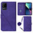 Funda de Cuero Cartera con Soporte Carcasa Y02B para Realme C20A Morado