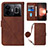 Funda de Cuero Cartera con Soporte Carcasa Y02B para Realme GT Neo5 240W 5G Marron