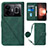 Funda de Cuero Cartera con Soporte Carcasa Y02B para Realme GT3 5G Verde