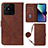 Funda de Cuero Cartera con Soporte Carcasa Y02B para Realme Narzo 50A Marron