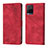 Funda de Cuero Cartera con Soporte Carcasa Y02B para Vivo Y32 4G Rojo