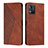 Funda de Cuero Cartera con Soporte Carcasa Y02X para Motorola Moto E13 Marron