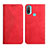 Funda de Cuero Cartera con Soporte Carcasa Y02X para Motorola Moto E20 Rojo