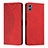 Funda de Cuero Cartera con Soporte Carcasa Y02X para Motorola Moto E22S Rojo