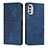 Funda de Cuero Cartera con Soporte Carcasa Y02X para Motorola Moto E32 Azul